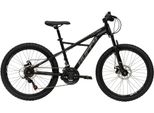 Jugendfahrrad HUFFY Gr. 40, schwarz, Fahrräder, Kinder, 40cm, 24 Zoll (60,96cm) hinten: 24 Zoll (60,96cm)