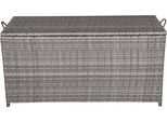 Auflagenbox Garden Pleasure "Patras", Grau, B:120Cm H:60Cm T:50Cm, Kunststoff, Stahl, Aufbewahrungsboxen, Bxtxh: 120X50X60 Cm