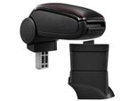 Copri Bracciolo Centrale In Pelle Nero / Rosso Per Fiat 500 Dal 2007-2017