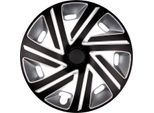 4X Tappi Mozzo Premium Design "Cyrkon"" 16 Pollici #77 Nero Argento"
