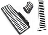 Pedaliera Sportiva + Poggiapiedi (Automatica) In Nero / Argento Per Seat Altea / Altea Xl / Leon 1P / Toledo 5P