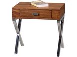 Wohnling Comodino In Legno Massiccio Di Sheesham Con Cassetto 45 X 50 X 45 Cm; WL1.367