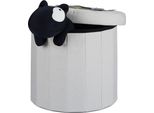 Relaxdays 10022874_550 Relaxdays Hocker Mit Stauraum Creme