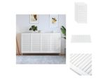 Vidaxl Ante Dell'armadio A Persiana Design 4 Pezzi Bianco 99,3X49,4 Cm Legno Massiccio - Ante Dell'armadio