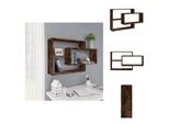 Vidaxl Scaffale A Muro In Rovere Affumicato 104X20X58,5 Cm Materiale A Base Di Legno - Scaffali A Muro