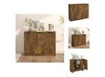 Vidaxl Credenza Rovere Fumé 90,5X30X70 Cm Materiale Legno - Credenze