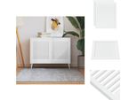 Vidaxl Ante Dell'armadio A Doghe 2 Pezzi Bianco 61,5X49,4 Cm Legno Massiccio - Ante Dell'armadio