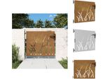 Vidaxl Cancello Da Giardino 85X100 Cm In Acciaio Corten Design Erba - Cancelli Da Giardino