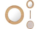 Vidaxl Specchio Da Parete 40 Cm Tondo In Teak - Specchio