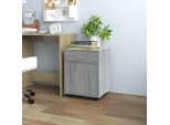 The Living Store Armadio A Rotelle Grigio Sonoma 45X38X54 Cm Materiale In Legno