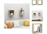 Vidaxl Mensole A Cubo 2 Pezzi Rovere Sonoma 30X15X30 Cm - Mensole A Muro