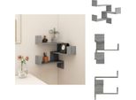 Vidaxl Scaffale Angolare A Muro Grigio Sonoma 40X40X50 Cm In Legno - Scaffali A Muro