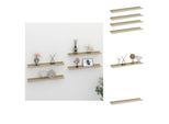 Vidaxl Mensole Da Parete 4 Pz. Bianco E Rovere Sonoma 60X9X3 Cm - Mensole A Muro