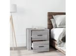 The Living Store Comodino Grigio Sonoma 50X39X47 Cm