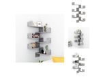 Vidaxl Mensole Angolari A Muro 2 Pz. Grigio Cemento 40X40X50 Cm Materiale A Base Di Legno - Mensole A Muro