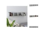 Vidaxl Scaffale Da Parete Per Cd Grigio Cemento 100X18X18 Cm Materiale A Base Di Legno - Scaffali Da Parete