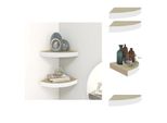 Vidaxl Mensola A Muro Angolare 2 Pz. Rovere E Bianco 25X25X3,8 Cm Mdf - Mensole A Muro