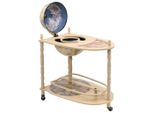 The Living Store Tavolo Da Bar Globe In Legno Eucalipto Verde Freestanding