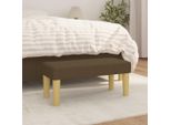 The Living Store Panca Marrone Scuro 70X30X30 Cm In Tessuto
