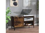 The Living Store Armadio A Pannello Rovere Fumé 84,5X38X48 Cm Materiale Legno