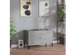 The Living Store Armadio A Pannelli Grigio Cemento 74,5X38X48 Cm Materiale A Base Di Legno