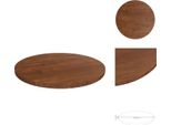 Vidaxl Piano Da Tavolo Rotondo Marrone Scuro Ø30X1,5 Cm Legno Di Quercia Trattato - Piani Da Tavolo