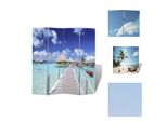 Vidaxl Divisorio Per Ambienti Pieghevole 160 X 170 Cm Spiaggia - Divisorio Per Ambienti
