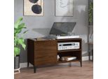 The Living Store Armadio A Pannelli Effetto Rovere Marrone 84,5X38X48 Cm Materiale Legno