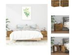 Vidaxl Comodini 2 Pz. Rovere Fumé 40X39X40 Cm - Comodini