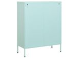 The Living Store Armadio Verde Menta 80X35X101,5 Cm In Acciaio