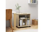 The Living Store Armadio A Rotelle Rovere Sonoma 60X45X60 Cm Materiale Legno