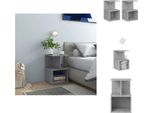 Vidaxl Comodini 2 Pz. Grigio Cemento 35X35X55 Cm Materiale A Base Di Legno - Comodini