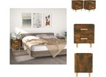 Vidaxl Comodini 2 Pz. Rovere Fumé 40X35X47,5 Cm - Comodini
