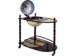 The Living Store Tavolo Da Bar Globe In Legno Eucalipto Verde Freestanding