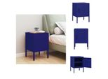 Vidaxl Comodino Blu Navy 35X35X51 Cm In Acciaio - Comodini