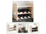 The Living Store Portabottiglie Con Ripiano Superiore 43X25X37 Cm In Legno Di Pino Massiccio