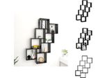 Vidaxl Scaffale A Cubo Nero 90X15X119 Cm In Legno - Mensole A Muro