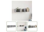 The Living Store Armadio A Muro Grigio Rovere Sonoma 75X18X16,5 Cm Materiale Legno