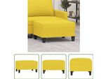 The Living Store Sgabello Giallo Chiaro 70X55X41 Cm Tessuto