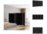 Vidaxl Paravento 4 Pezzi Nero 346X180 Cm Tessuto - Divisorio Per Ambienti