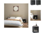 Vidaxl Comodini 2 Pz. Grigio 35,5X33,5X41,5 Cm In Pino Massiccio - Comodini