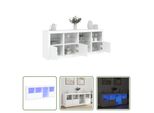 The Living Store Credenza Con Luci Led Bianco 164X37X67 Cm
