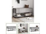 The Living Store Panca Con Contenitore Grey Sonoma 100X42,5X47 Cm Materiale A Base Di Legno