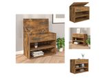 Vidaxl Panca Per Scarpe In Rovere Fumé 60X30X45 Cm Materiale A Base Di Legno - Scarpiere E Armadietti
