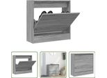 The Living Store Scarpiera Grey Sonoma 60X21X57 Cm Materiale A Base Di Legno