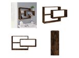 Vidaxl Scaffale Da Parete In Rovere Fumé 104X20X58,5 Cm Materiale A Base Di Legno - Scaffale Da Parete - Mensole Da Parete - Scaffale Da Parete - Scaffale Da Appendere