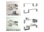 Vidaxl Mensole Da Parete 2 Pz. Grigio Sonoma 100X15X20 Cm Materiale A Base Di Legno - Mensola A Muro - Mensole A Muro - Mensola Galleggiante - Scaffale Galleggiante