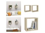 Vidaxl Mensole A Cubo 2 Pezzi Rovere Sonoma 30X15X30 Cm - Mensola A Cubo - Mensole A Cubo - Mensole A Cubo Da Parete - Mensole A Cubo Da Parete