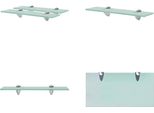 Vidaxl Mensole Galleggianti 2 Pz. Vetro 40X20 Cm 8 Mm - Mensola Galleggiante - Mensole Galleggianti - Mensola A Muro - Mensole A Muro