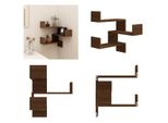Vidaxl Scaffale Angolare A Parete In Rovere Marrone 40X40X50 Cm - Scaffale Angolare A Parete - Scaffale Angolare A Parete - Scaffale A Parete - Scaffale Ad Angolo